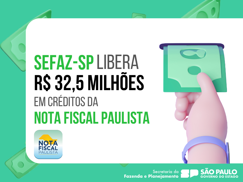 Dinheiro liberado: mais de R$ 40 milhões disponíveis para saque da Nota  Fiscal Paulista