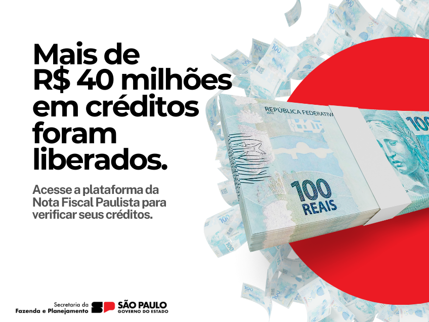 Dinheiro liberado: mais de R$ 40 milhões disponíveis para saque da Nota  Fiscal Paulista