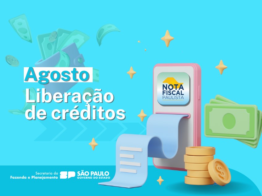 Créditos da Nota Fiscal Paulista de agosto já estão disponíveis