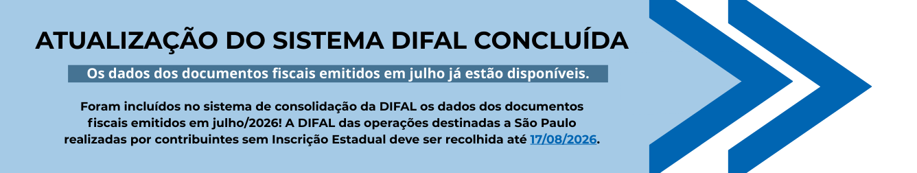Os dados dos documentos fiscais emitidos em julho já estão disponíveis. 